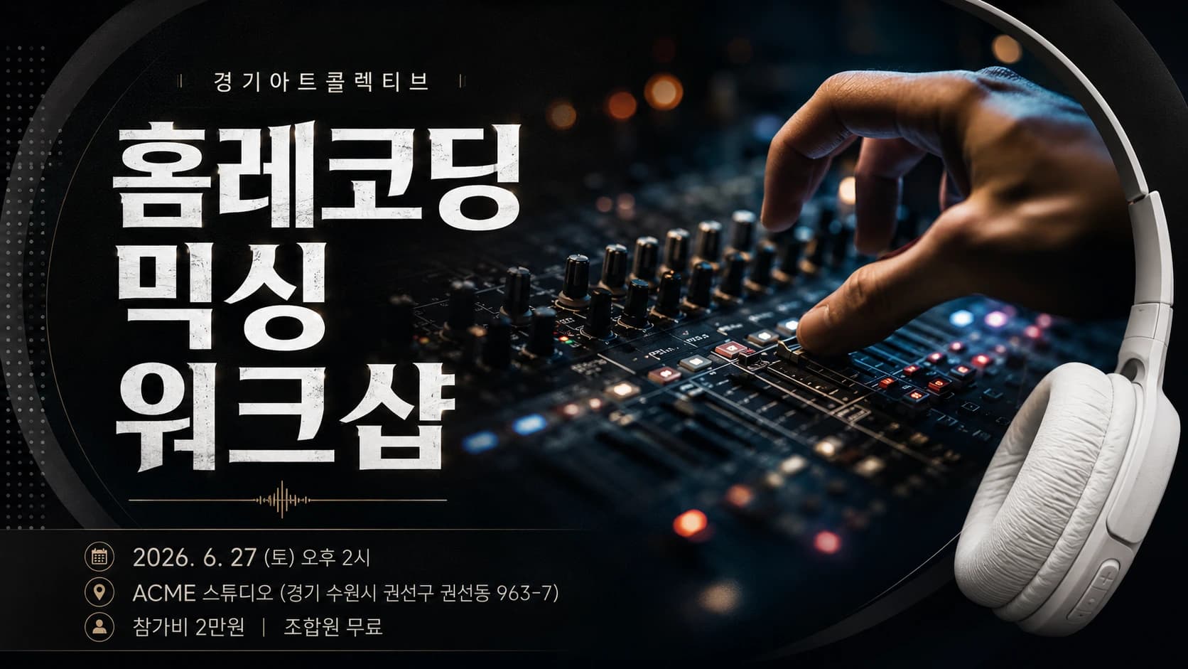 🎚️ 홈레코딩 믹싱 워크샵